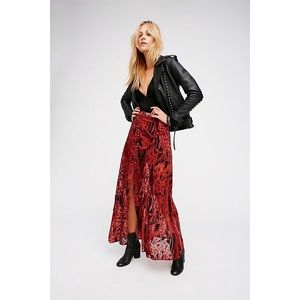 Free People Velvet Maxi Skirt